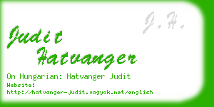 judit hatvanger business card